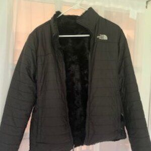 Girls North Face Mossbud Jacket - Black XL